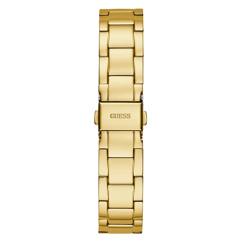 Guess Ladies’ Sparkle Logo Dial Gold Tone Stainless Steel Bracelet Watch