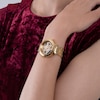 Thumbnail Image 6 of Guess Ladies’ Sparkle Logo Dial Gold Tone Stainless Steel Bracelet Watch