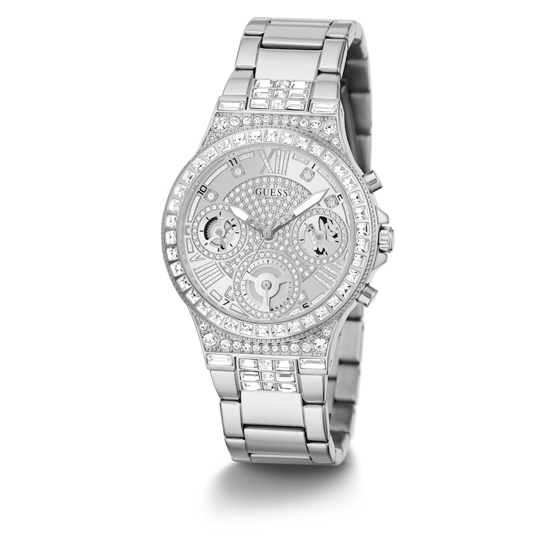 Guess Crystal Ladies' Stainless Steel Bracelet Watch