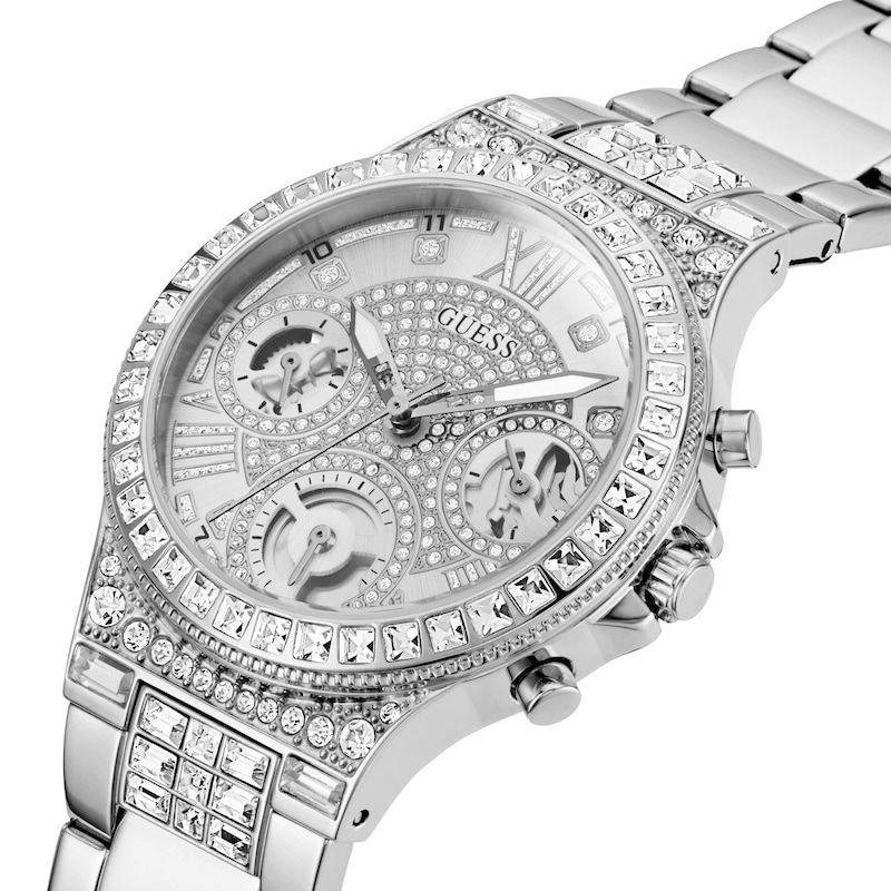 Guess Crystal Ladies' Stainless Steel Bracelet Watch