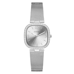 Guess Tapestry Crystal Ladies' Stainless Steel Mesh Strap Watch