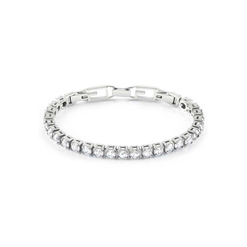 Guess C Tennis Stainless Steel Crystal Bracelet