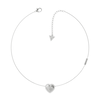 Thumbnail Image 0 of Guess Stainless Steel Crystal Heart Shape Necklace