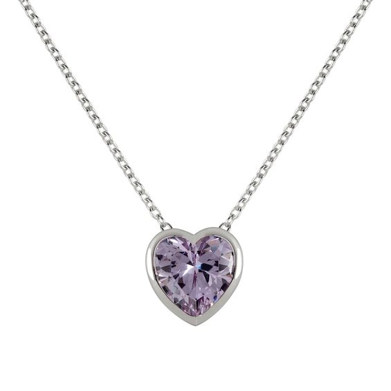 Radley Amy Cubic Zirconia Sterling Silver Heart Necklace | H.Samuel