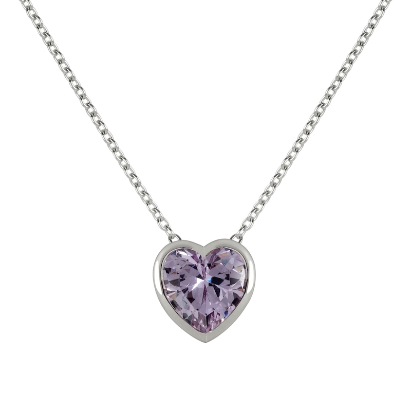 Radley Amy Cubic Zirconia Sterling Silver Heart Necklace | H.Samuel