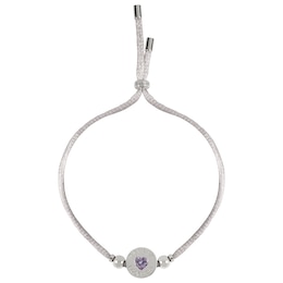 Radley Cubic Zirconia Sterling Silver Heart Stone Disc Bracelet