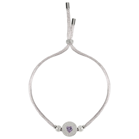 Radley Cubic Zirconia Sterling Silver Heart Stone Disc Brace