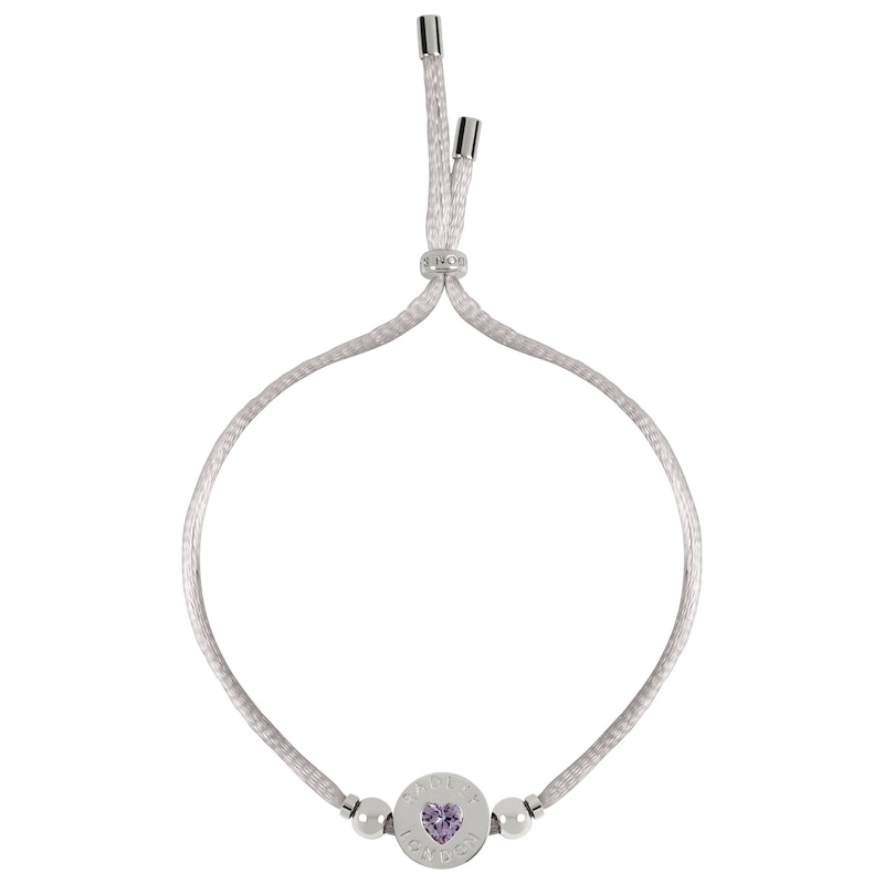 Main Image 1 of Radley Cubic Zirconia Sterling Silver Heart Stone Disc Bracelet