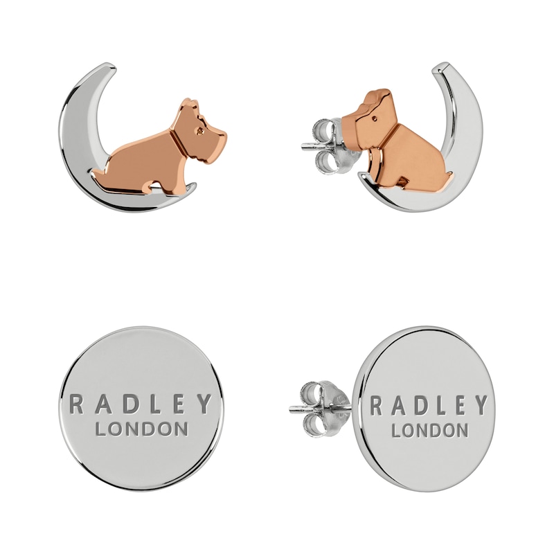 Main Image 2 of Radley Two-Tone Dog Stud Earrings (Set of 2)
