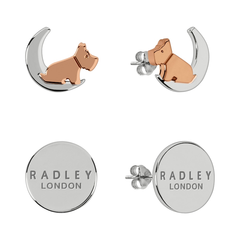 Radley Two-Tone Dog Stud Earrings (Set of 2)