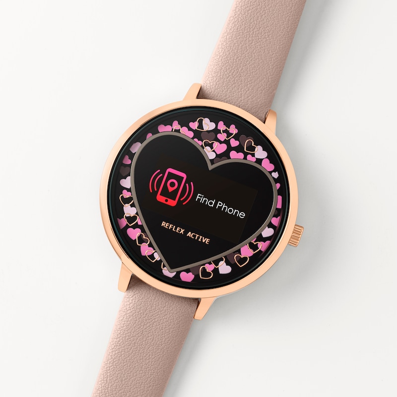 Main Image 4 of Reflex Active Series 3 Ladies’ Pink PU Strap Smartwatch