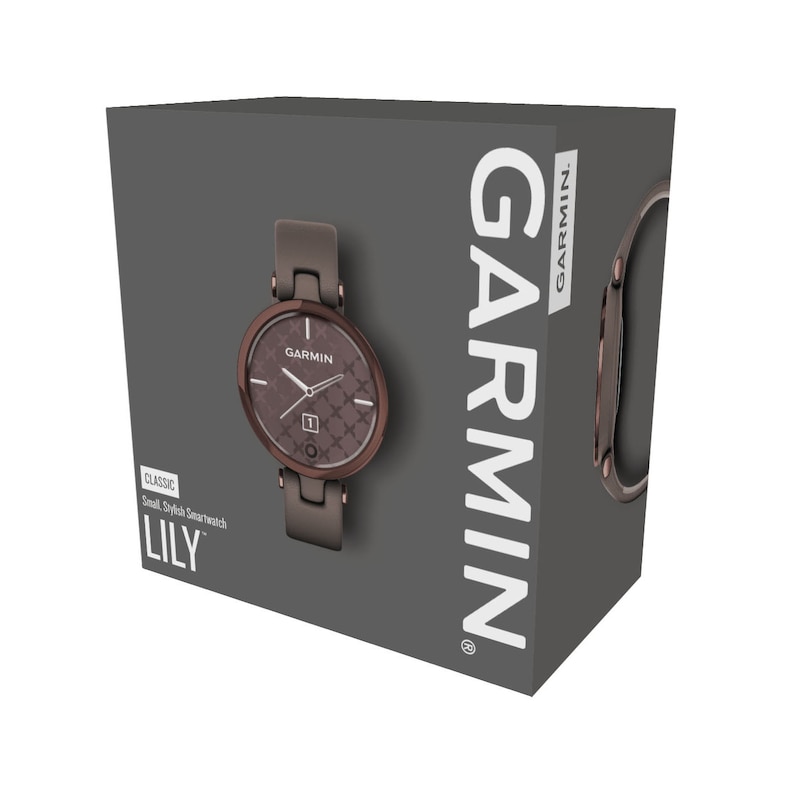 Garmin Lily Grey Leather Strap Smartwatch