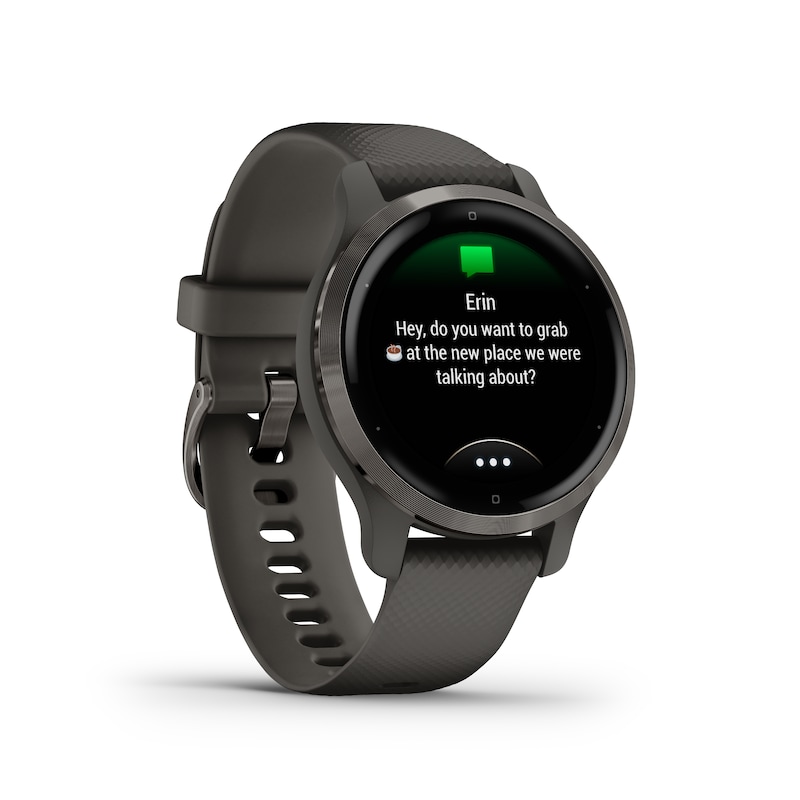 Main Image 6 of Garmin Venu 2S Ladies' Grey Silicone Strap Smartwatch