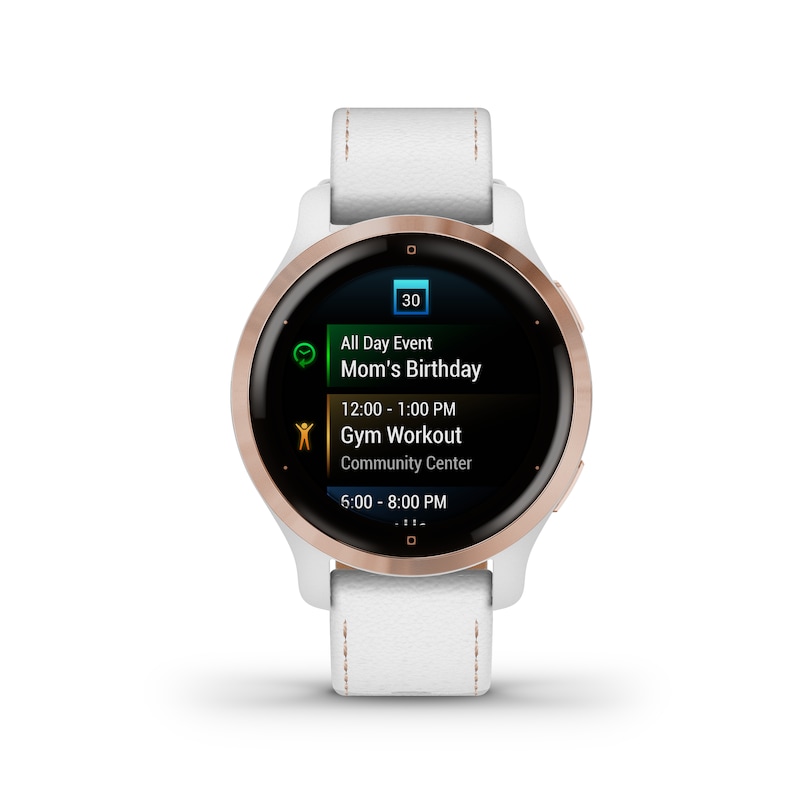 Main Image 4 of Garmin Venu 2S White Silicone Strap Smartwatch