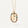 Thumbnail Image 2 of PDPAOLA  18ct Gold Plated Gemstones Initial D Pendant