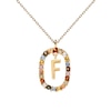 Thumbnail Image 0 of PDPAOLA  18ct Gold Plated Gemstones Initial F Pendant