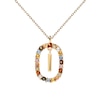 PDPAOLA  18ct Gold Plated Gemstones Initial I Pendant