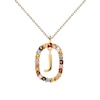 Thumbnail Image 1 of PDPAOLA  18ct Gold Plated Gemstones Initial J Pendant