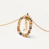 Thumbnail Image 3 of PDPAOLA  18ct Gold Plated Gemstones Initial J Pendant
