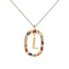Thumbnail Image 0 of PDPAOLA  18ct Gold Plated Gemstones Initial L Pendant