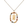 Thumbnail Image 1 of PDPAOLA  18ct Gold Plated Gemstones Initial N Pendant