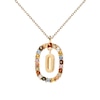 Thumbnail Image 1 of PDPAOLA  18ct Gold Plated Gemstones Initial O Pendant