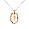 Thumbnail Image 0 of PDPAOLA  18ct Gold Plated Gemstones Initial P Pendant