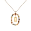 Thumbnail Image 1 of PDPAOLA  18ct Gold Plated Gemstones Initial Q Pendant
