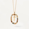 Thumbnail Image 2 of PDPAOLA  18ct Gold Plated Gemstones Initial T Pendant