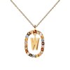 Thumbnail Image 1 of PDPAOLA  18ct Gold Plated Gemstones Initial W Pendant