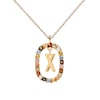 Thumbnail Image 0 of PDPAOLA  18ct Gold Plated Gemstones Initial X Pendant