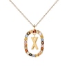 Thumbnail Image 1 of PDPAOLA  18ct Gold Plated Gemstones Initial X Pendant