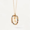Thumbnail Image 2 of PDPAOLA  18ct Gold Plated Gemstones Initial X Pendant
