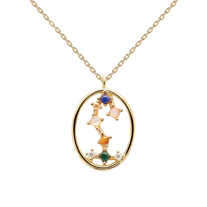 PDPAOLA  Scorpio 18ct Gold Plated Gemstones Pendant