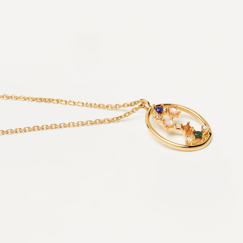 Main Image 2 of PDPAOLA  Scorpio 18ct Gold Plated Gemstones Pendant