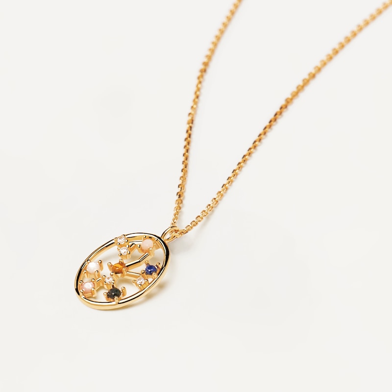 Main Image 2 of PDPAOLA  Sagittarius 18ct Gold Plated Gemstones Pendant