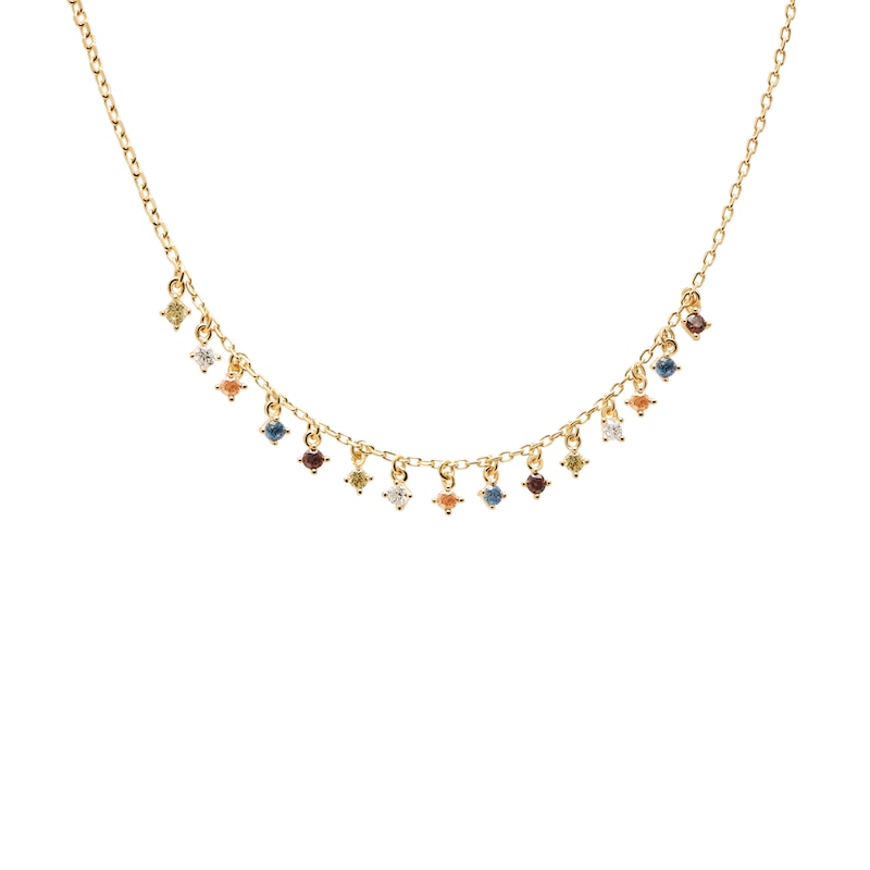 PDPAOLA 18ct Gold Plated Zirconia Necklace