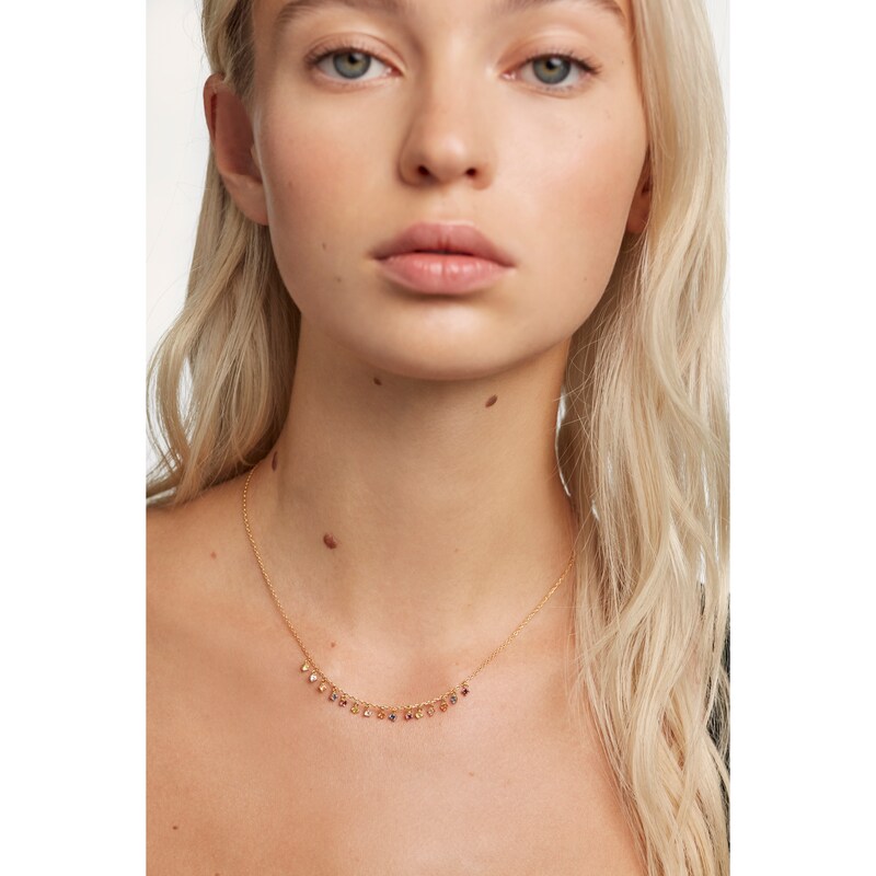 Main Image 3 of PDPAOLA 18ct Gold Plated Zirconia Necklace