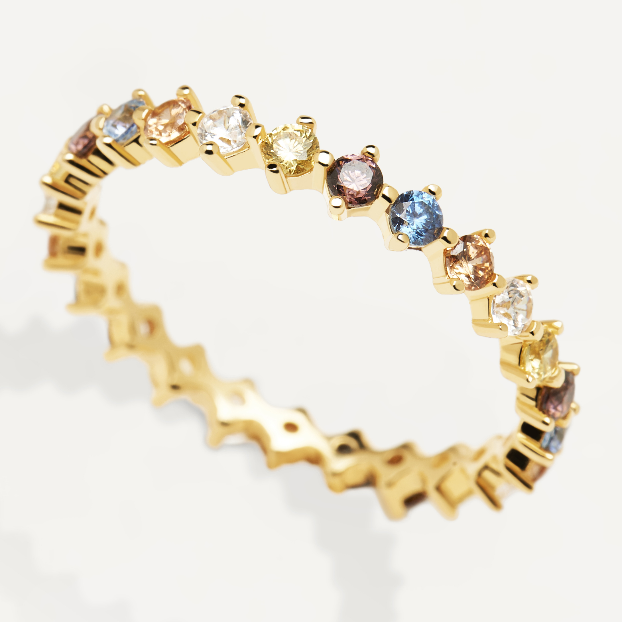 Thumbnail Image 2 of PDPAOLA  18ct Gold Plated Zirconia Ring Size L