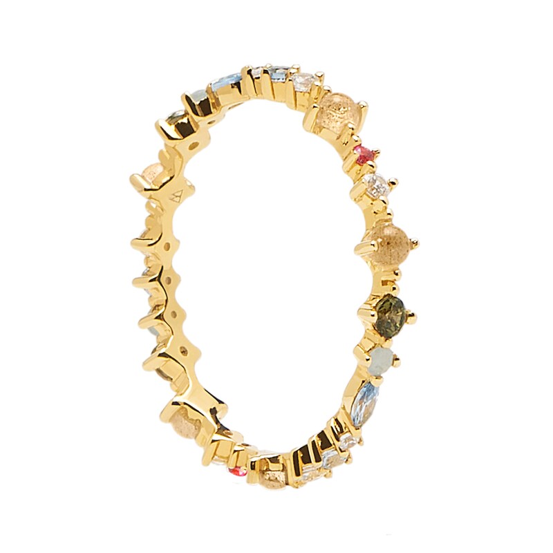 Main Image 1 of PDPAOLA  Papillon 18ct Gold Plated Gemstone Ring Size L