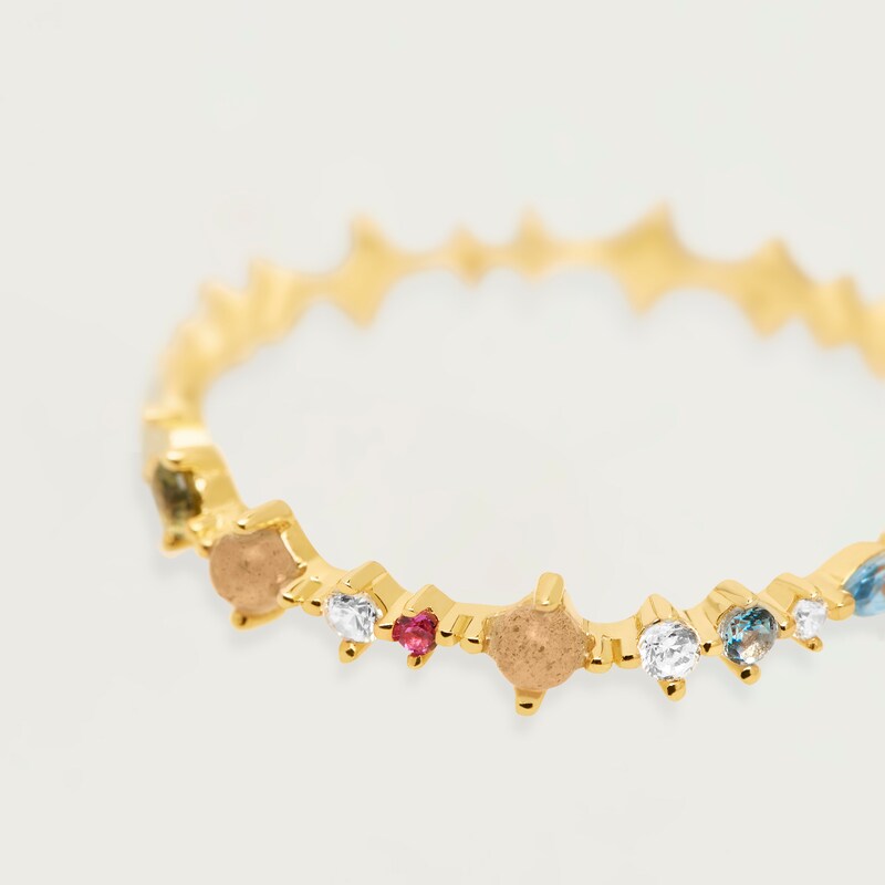 Main Image 2 of PDPAOLA  Papillon 18ct Gold Plated Gemstone Ring Size L