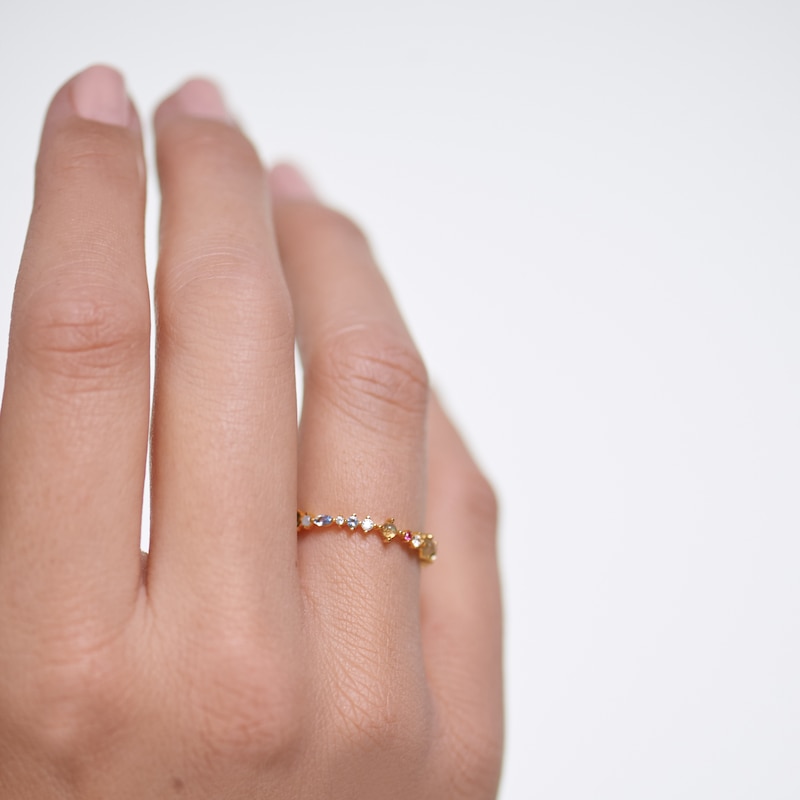 Main Image 4 of PDPAOLA  Papillon 18ct Gold Plated Gemstone Ring Size L