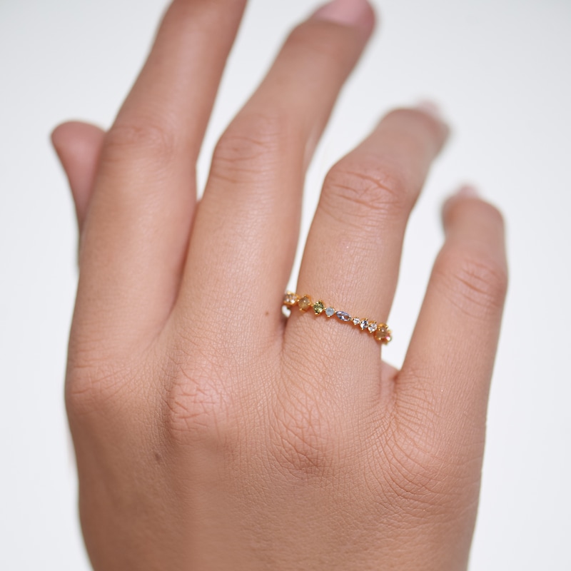 Main Image 5 of PDPAOLA  Papillon 18ct Gold Plated Gemstone Ring Size L