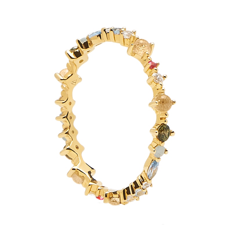 Main Image 1 of PDPAOLA  Papillon 18ct Gold Plated Gemstone Ring Size M-N
