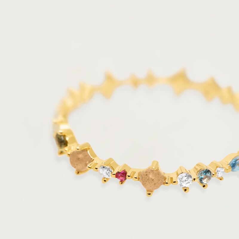Main Image 2 of PDPAOLA  Papillon 18ct Gold Plated Gemstone Ring Size M-N