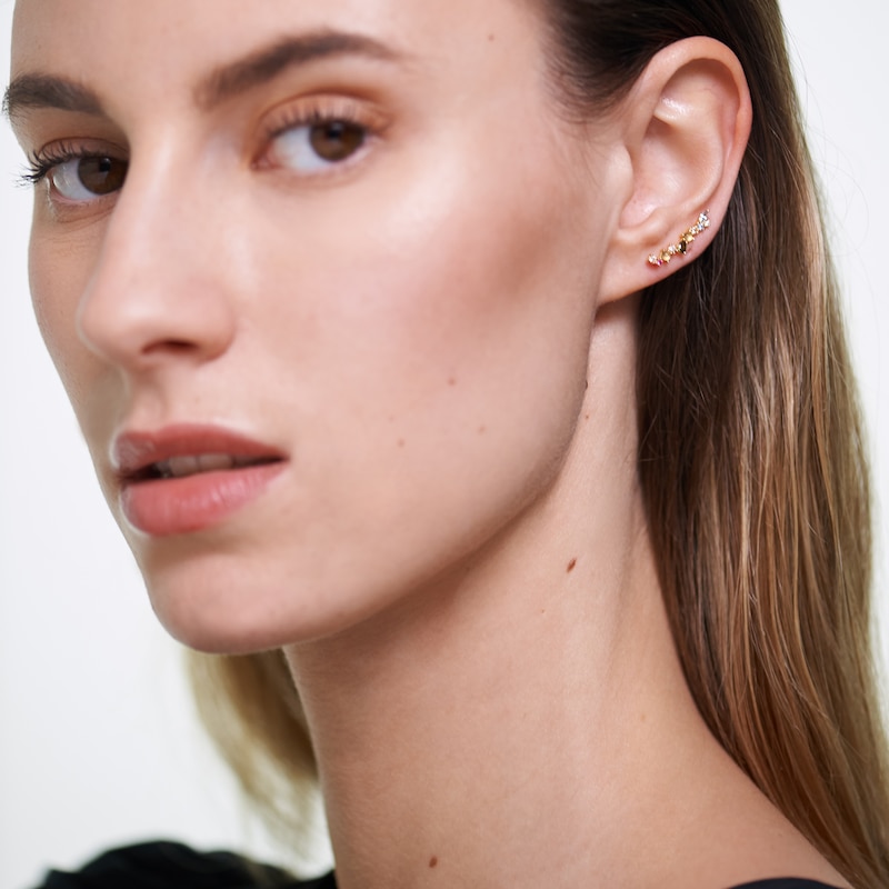 Main Image 2 of PDPAOLA  Euphoria 18ct Gold Plated Gemstone Stud Earrings