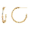 Thumbnail Image 1 of PDPAOLA  Halo 18ct Gold Plated Gemstone Half Hoop Earrings
