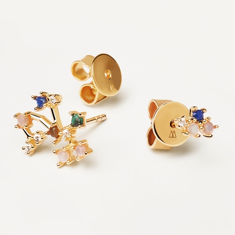 PDPAOLA  Sagittarius 18ct Gold Plated Gemstones Earrings
