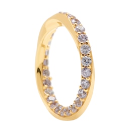 PDPAOLA Cavalier 18ct Gold Plated Zirconia Ring Size L