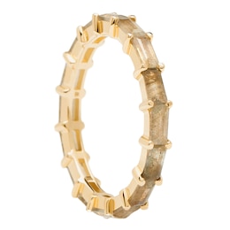 PDPAOLA  Pistil 18ct Gold Plated Silver Gemstone Ring Size L